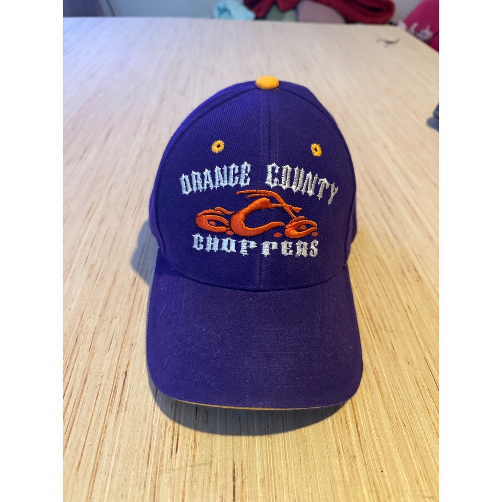 Orange County Choppers Hat Mens Purple Motorcycle OCC Logo Adjustable Baseball38